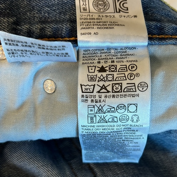 Levi’s 505 Rigid Denim Men’s Blue Jeans 38 x 31 - Picture 8 of 10